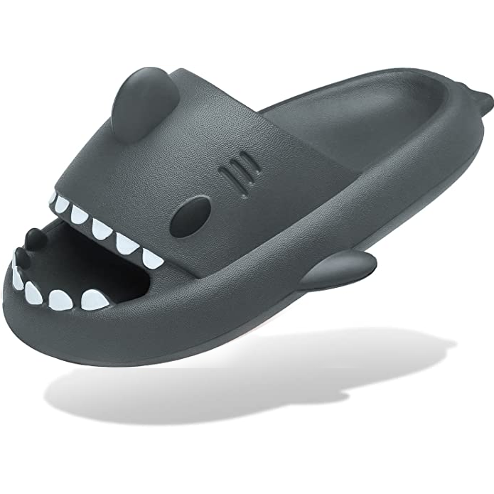 Premium Sharkeez Slides Gray / US Women 5.5-6.5 | Men 4-5