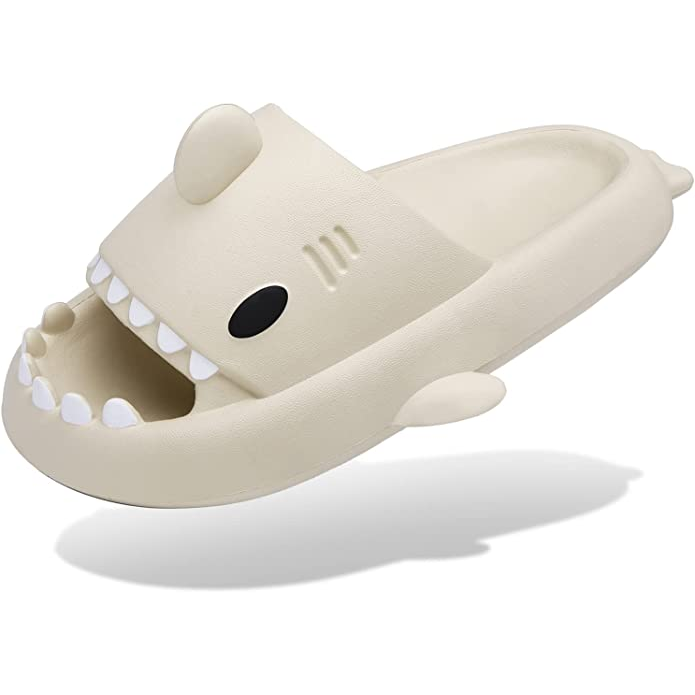 Premium Sharkeez Slides Beige / US Women 5.5-6.5 | Men 4-5